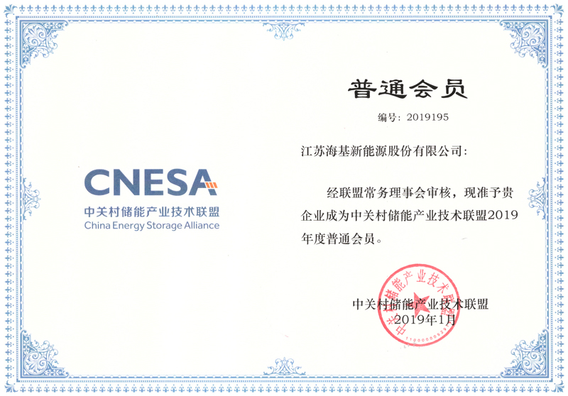 Member of Zhongguancun Energy Storage Industry Alliance